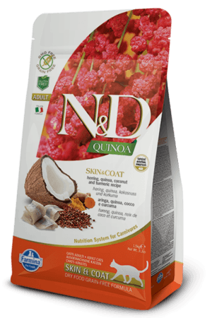 436_01_ND-Quinoa-feline-1,5kg-Adult-SKIN&COAT-HERRING-[3D_Front+Right]